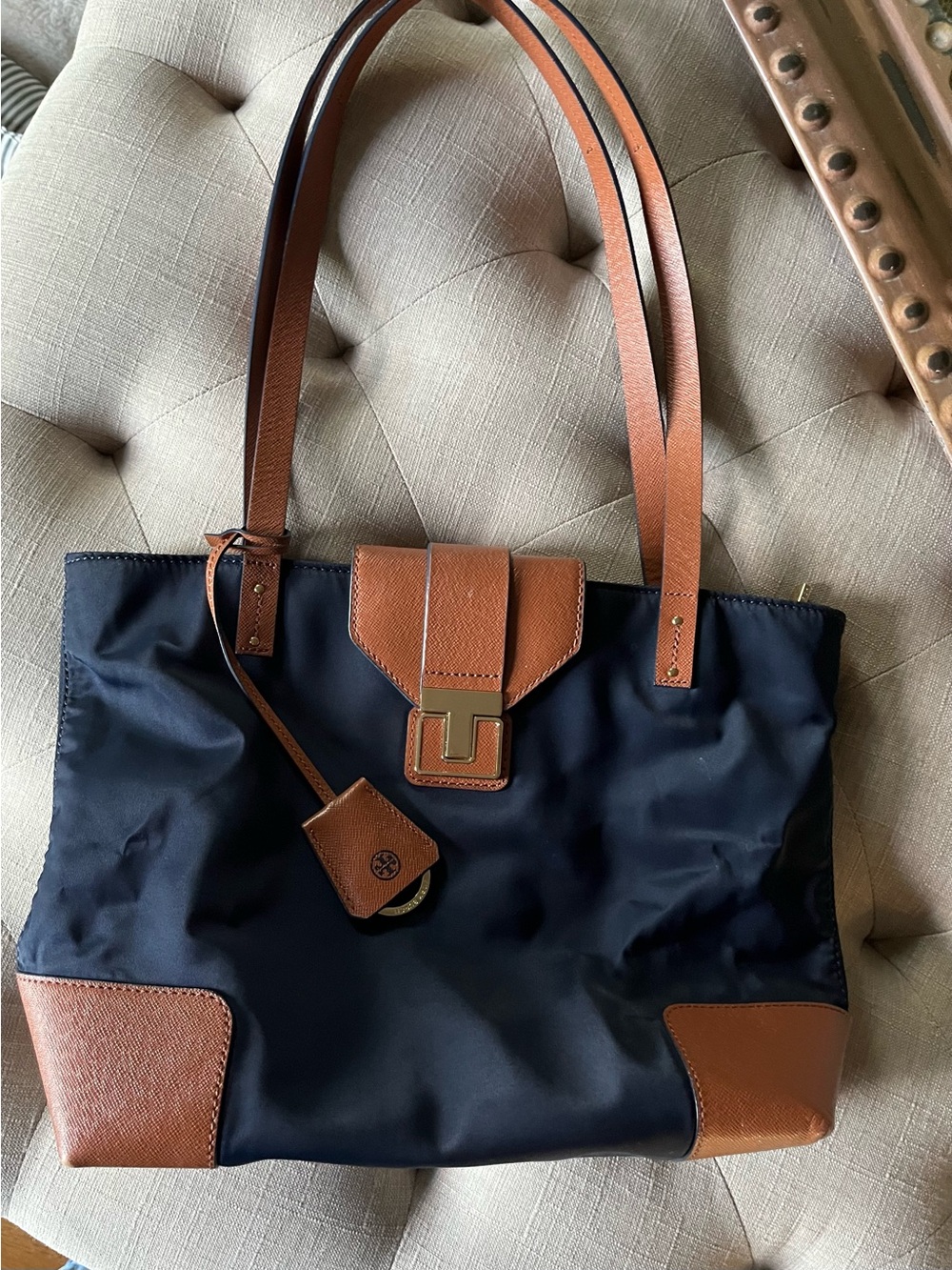 Tory Burch  Navy nylon tote bag
